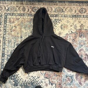 Levi's Black Cropped Hoodie